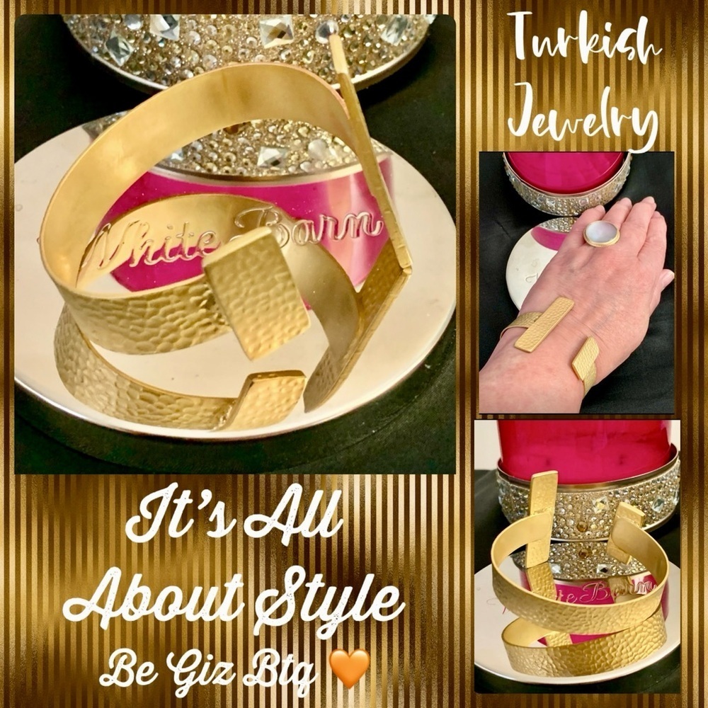 🆕 Turkish Jewelry Bracelet In Gold Bath Over Durable Metal